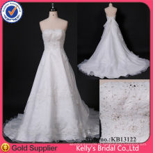 Vestidos de neve branca para meninas rendas strapless com prata beading organza vestido de casamento de renda muçulmana